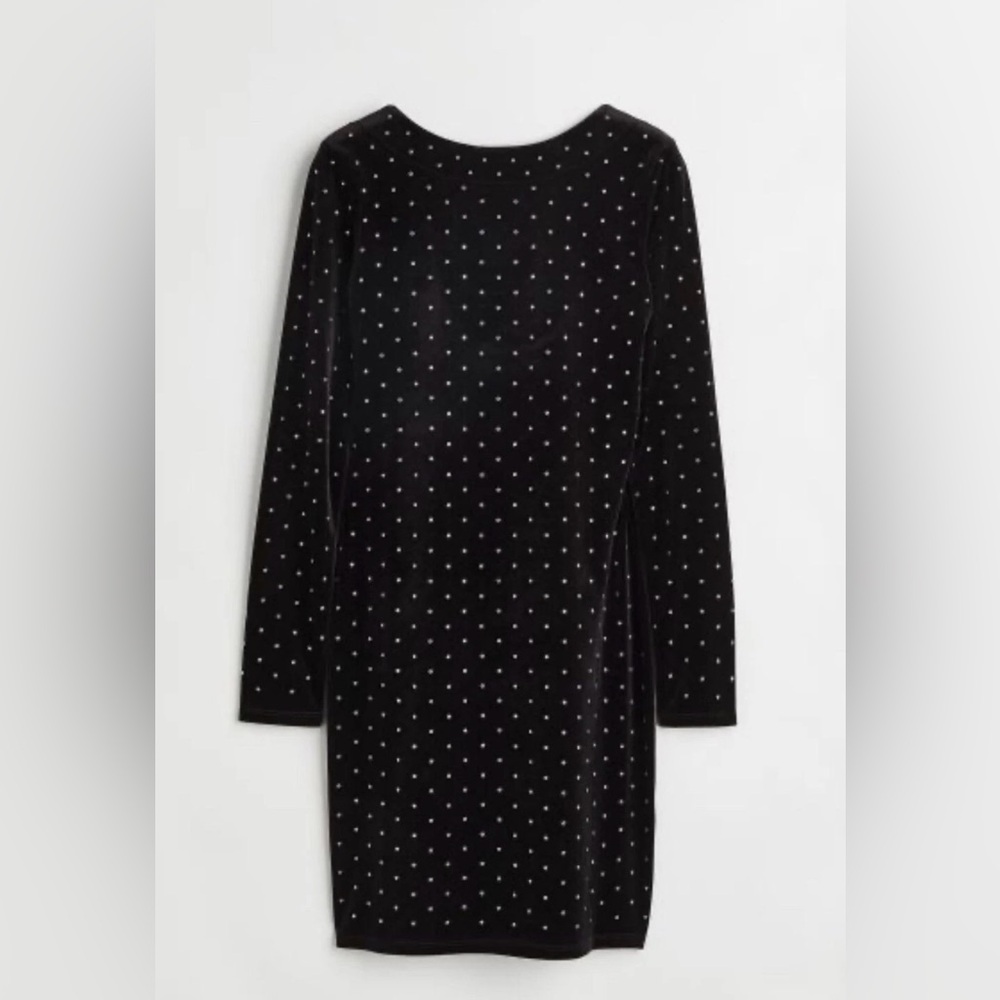 NWT H&M Black Studded Dress